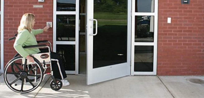 Handicap door opener by Door Services